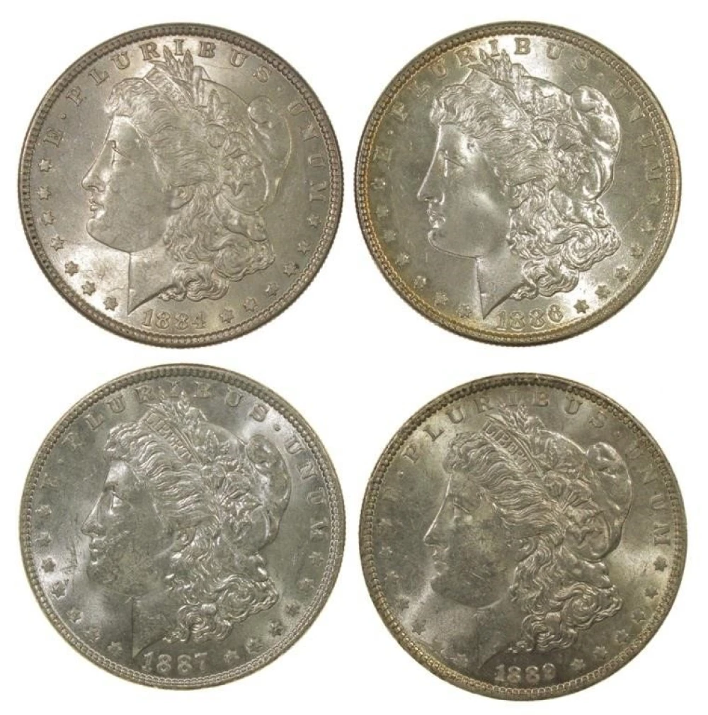 Mint State Morgan Dollar Foursome