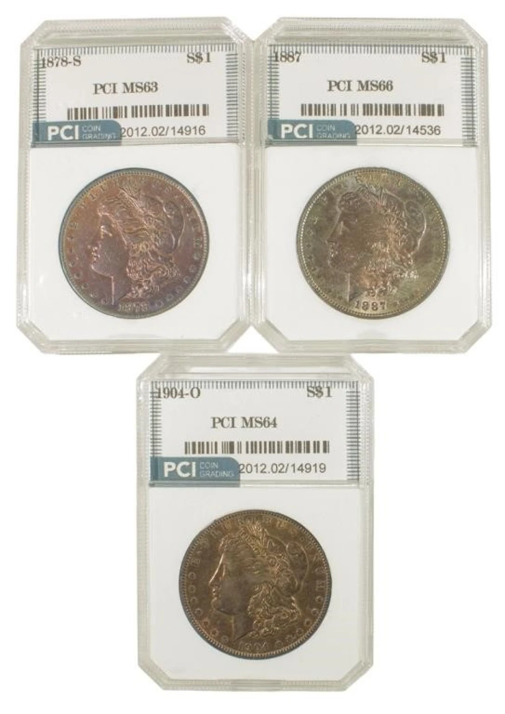Certified Morgan $1 Trio