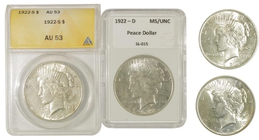 Peace Dollar Foursome