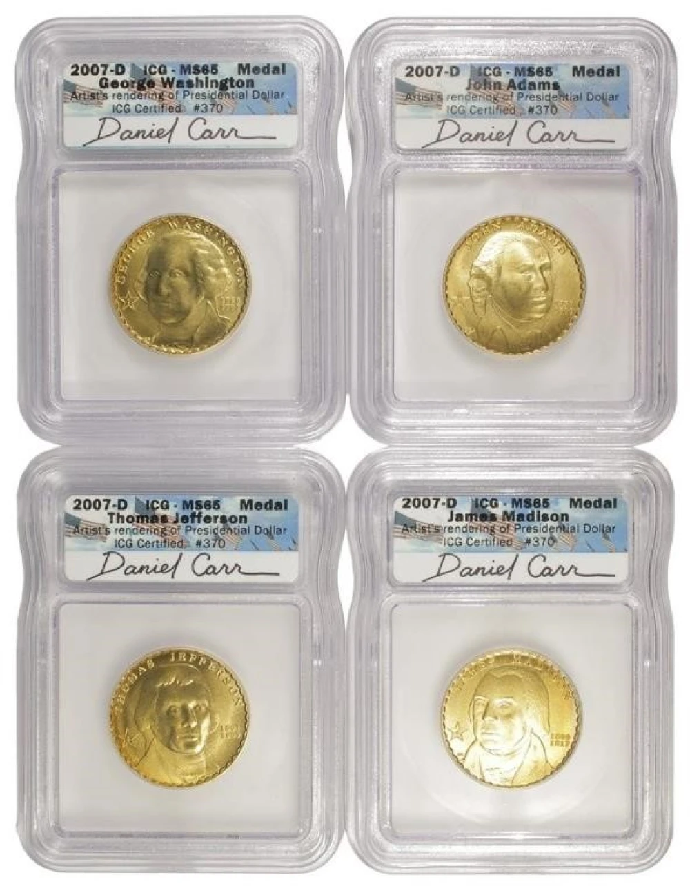 2007-D Daniel Carr Presidential $1 Quartet