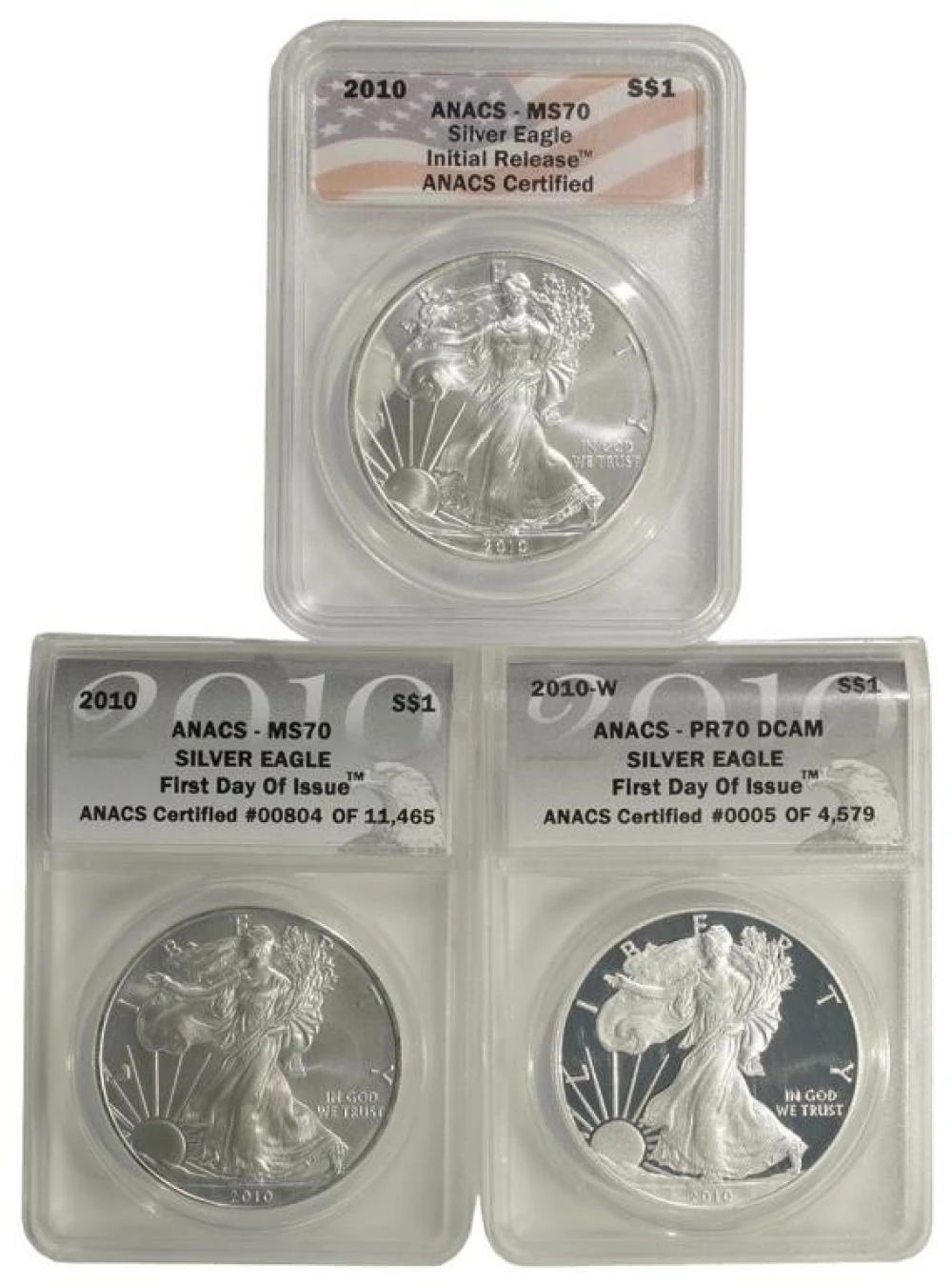 3 2010 Silver Eagles
