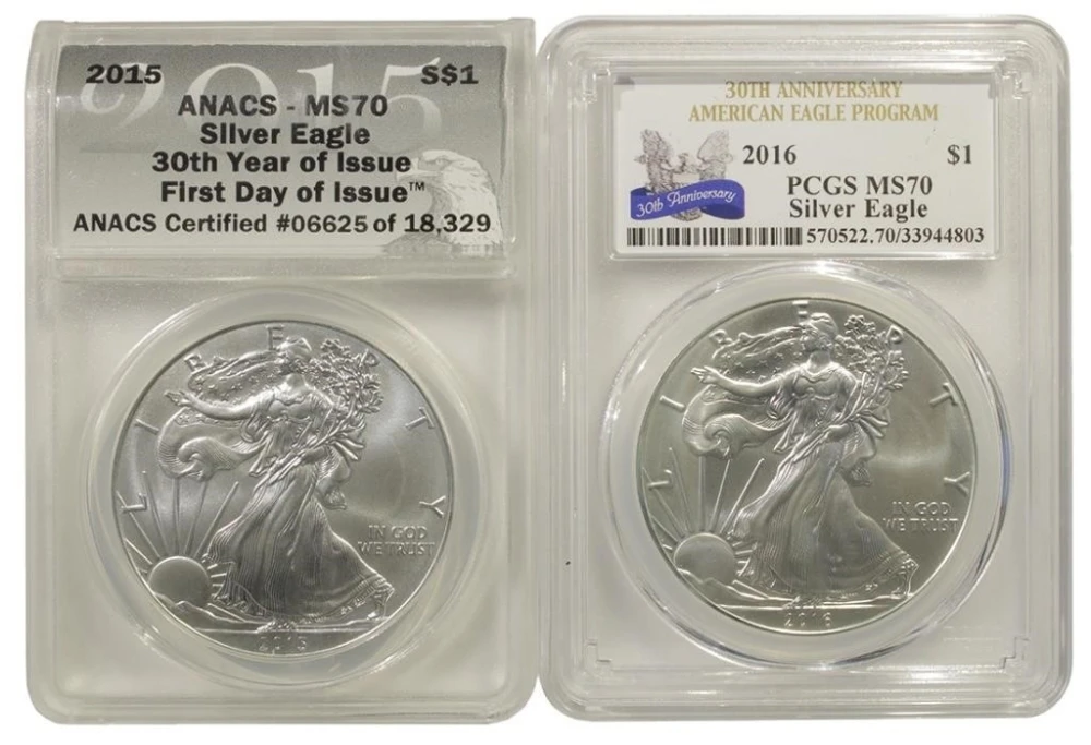 Certified 2015 & 2016 Silver Eagles