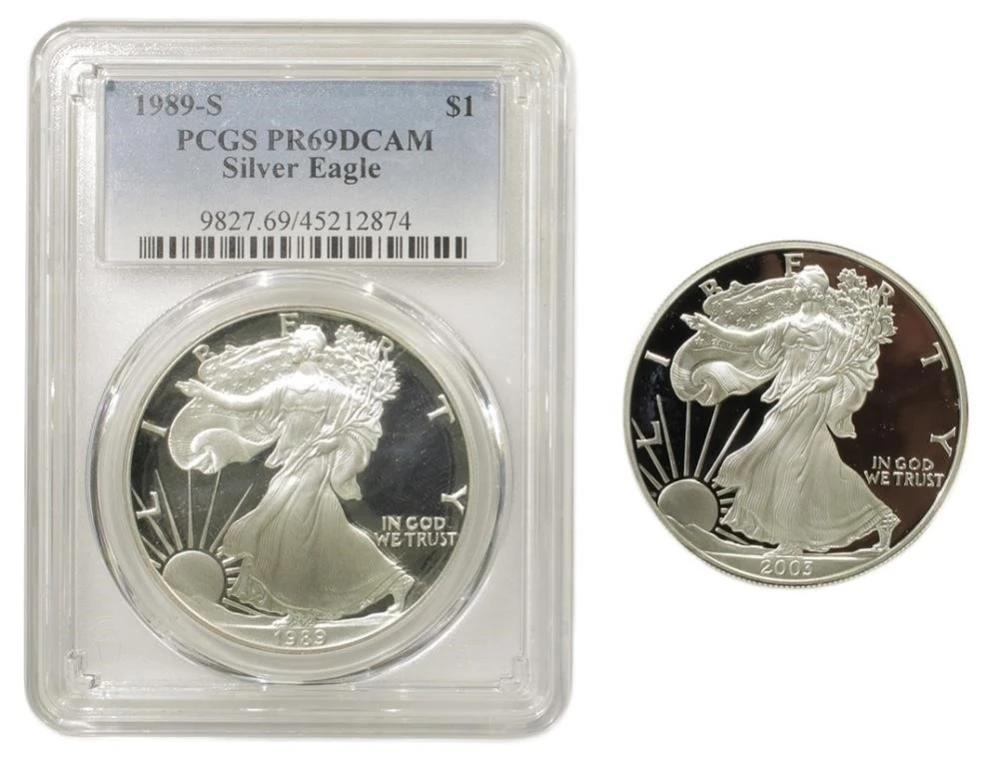 Gem Proof American Silver Eagle $1 Pair