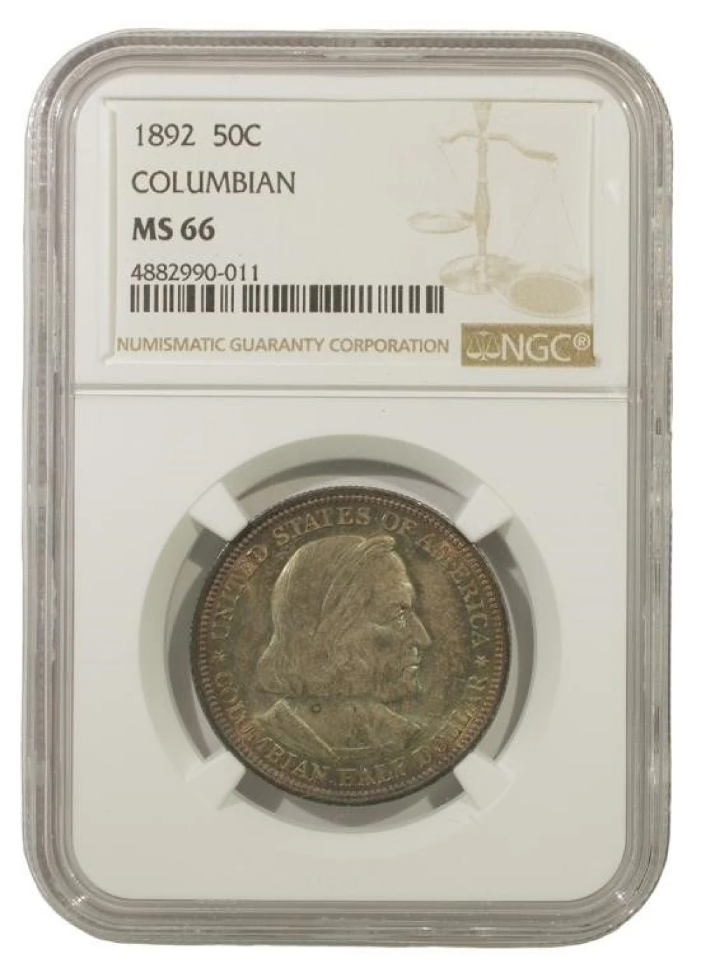 Splendid Gem Unc 1892 Columbian Half Dollar