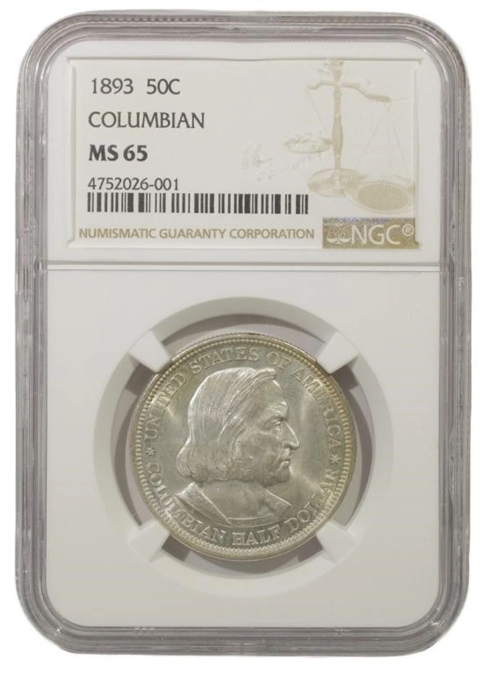 Gem Mint State 1893 Columbian Half Dollar