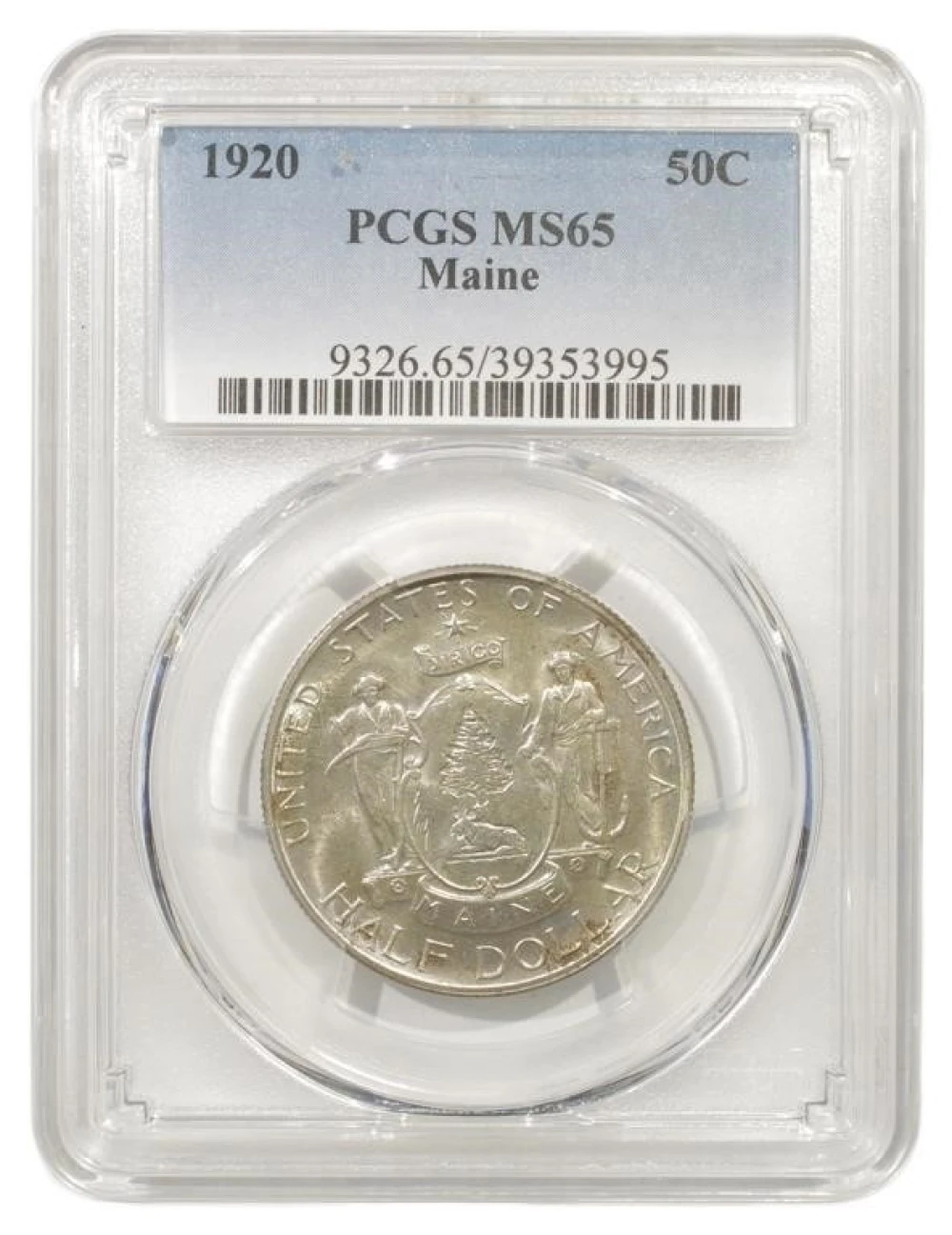 Gem Mint State 1920 Maine Half Dollar