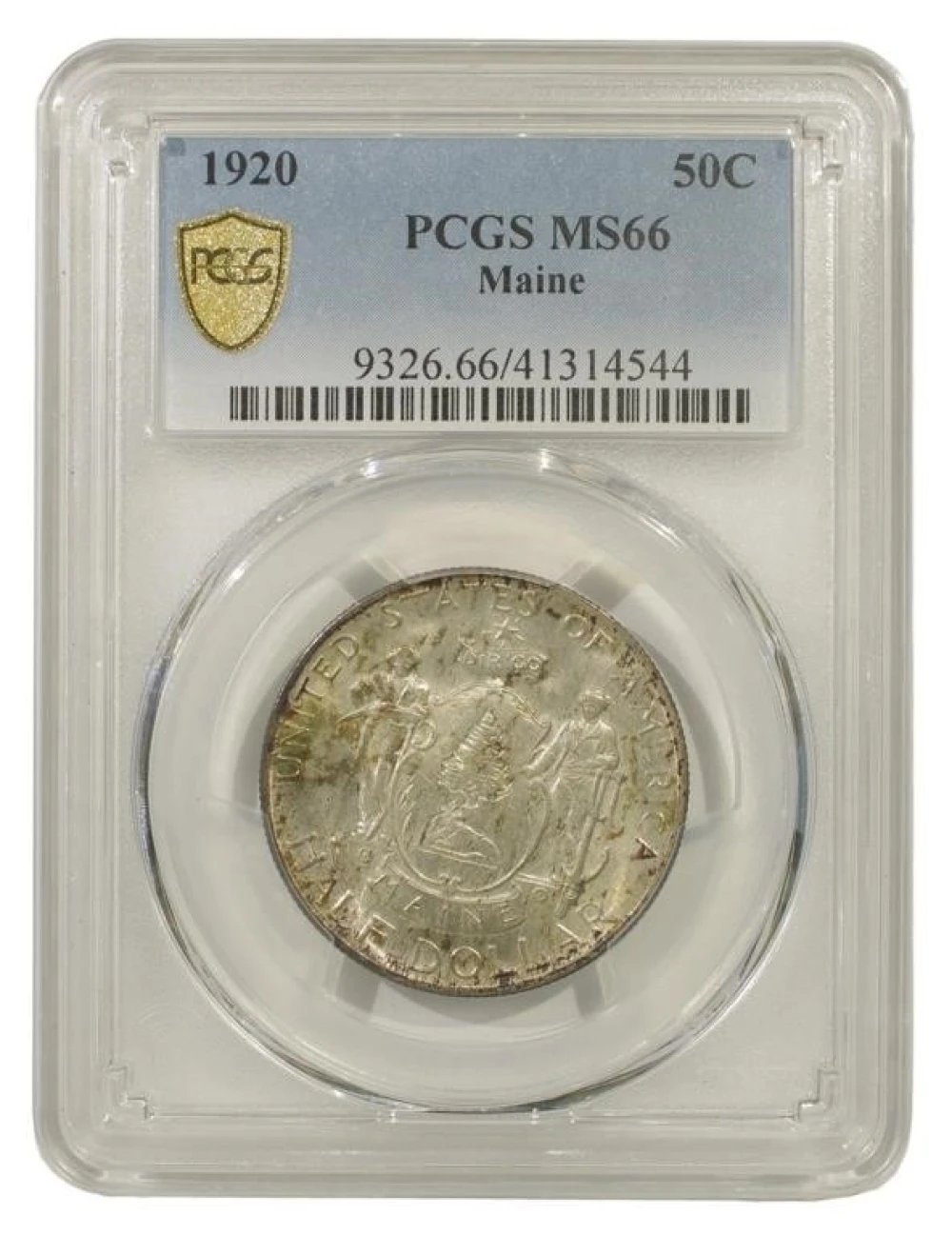 Splendid Gem Unc 1920 Maine Half Dollar