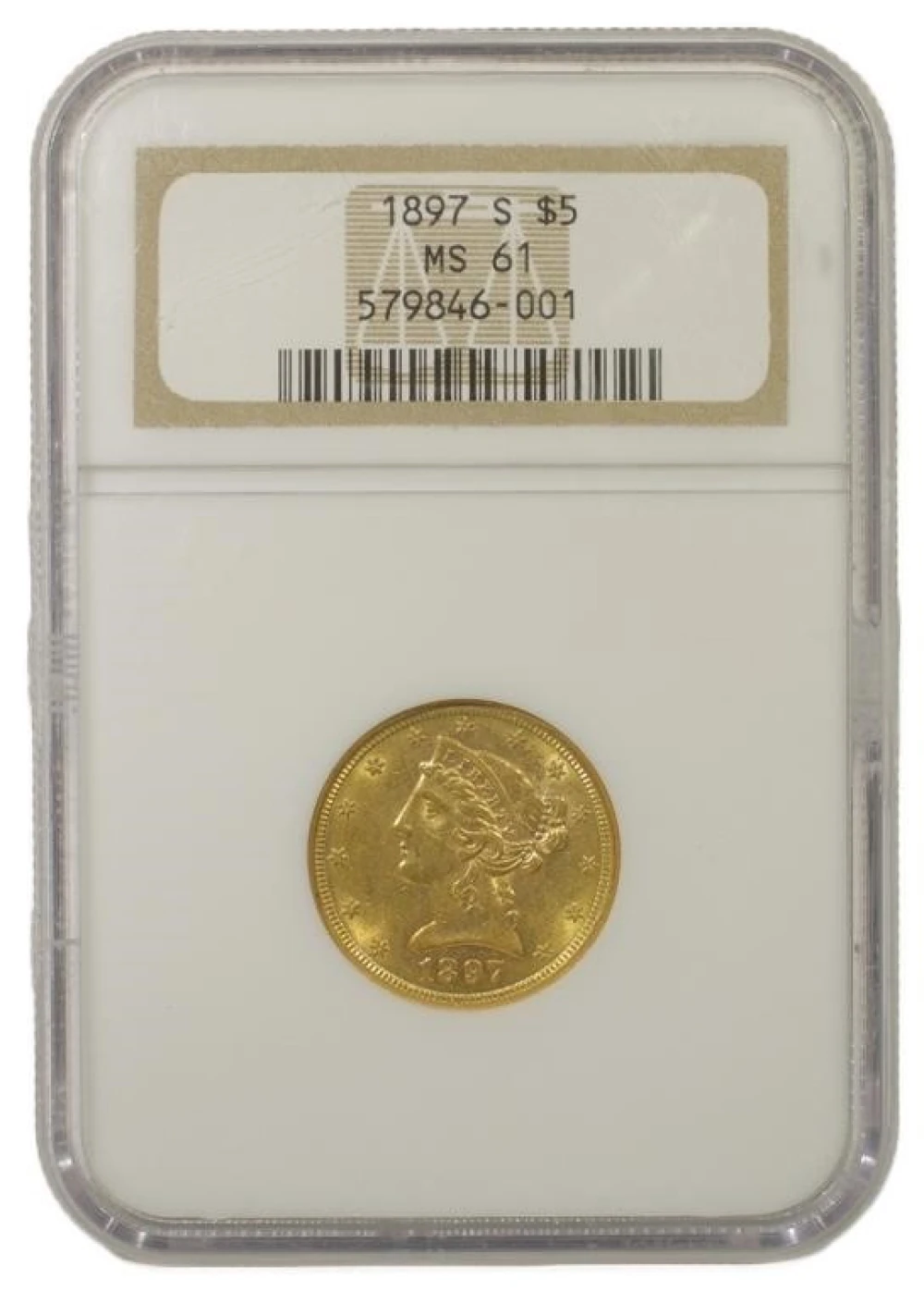 Select Unc 1897-S Half Eagle