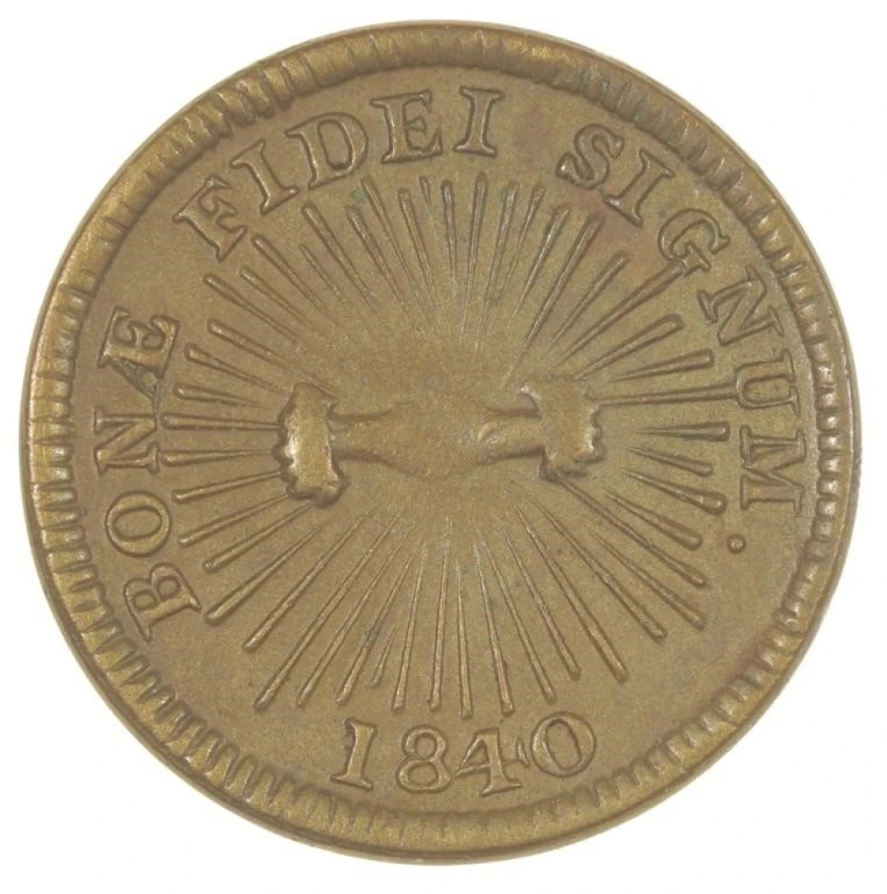 Hard Time 1840 Bergen Iron Works Token
