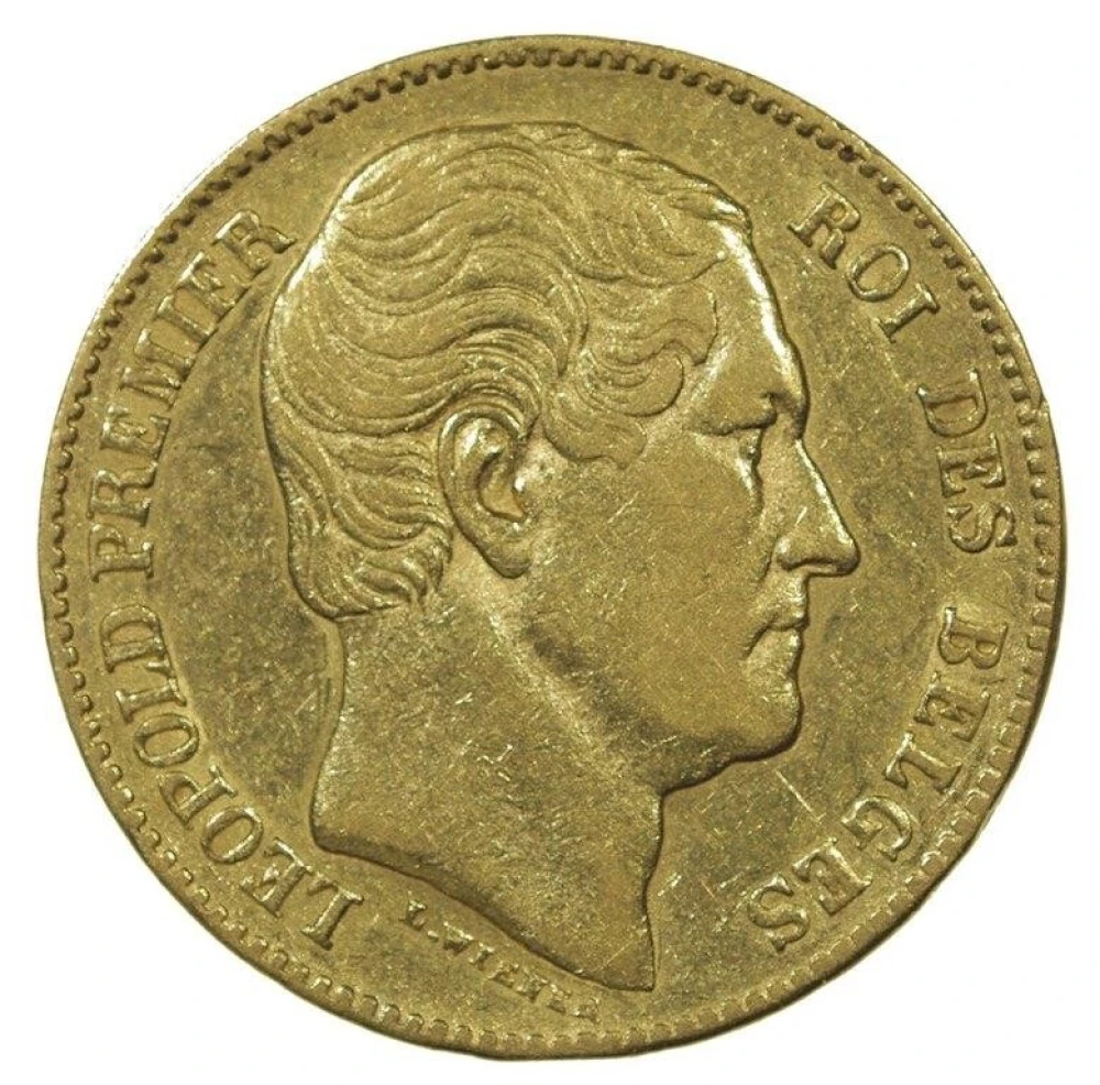 Belgium. EF 1865 Gold 20 Francs