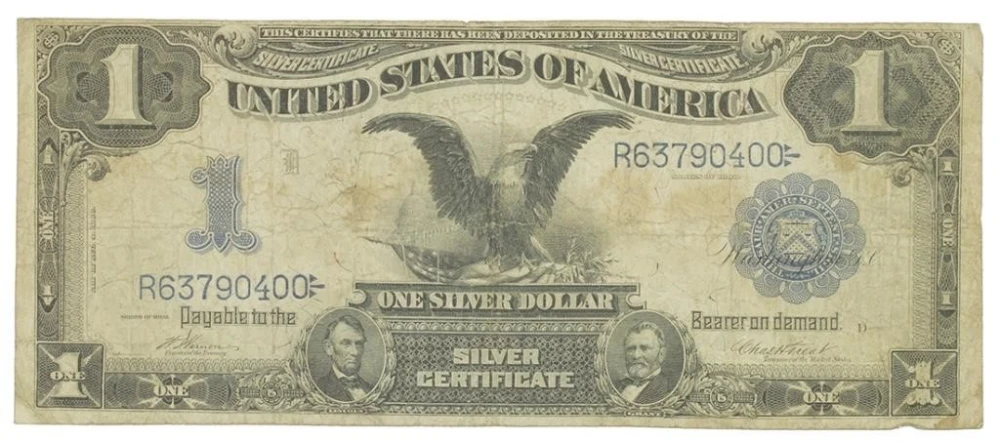Fine 1899 Black Eagle $1 Note