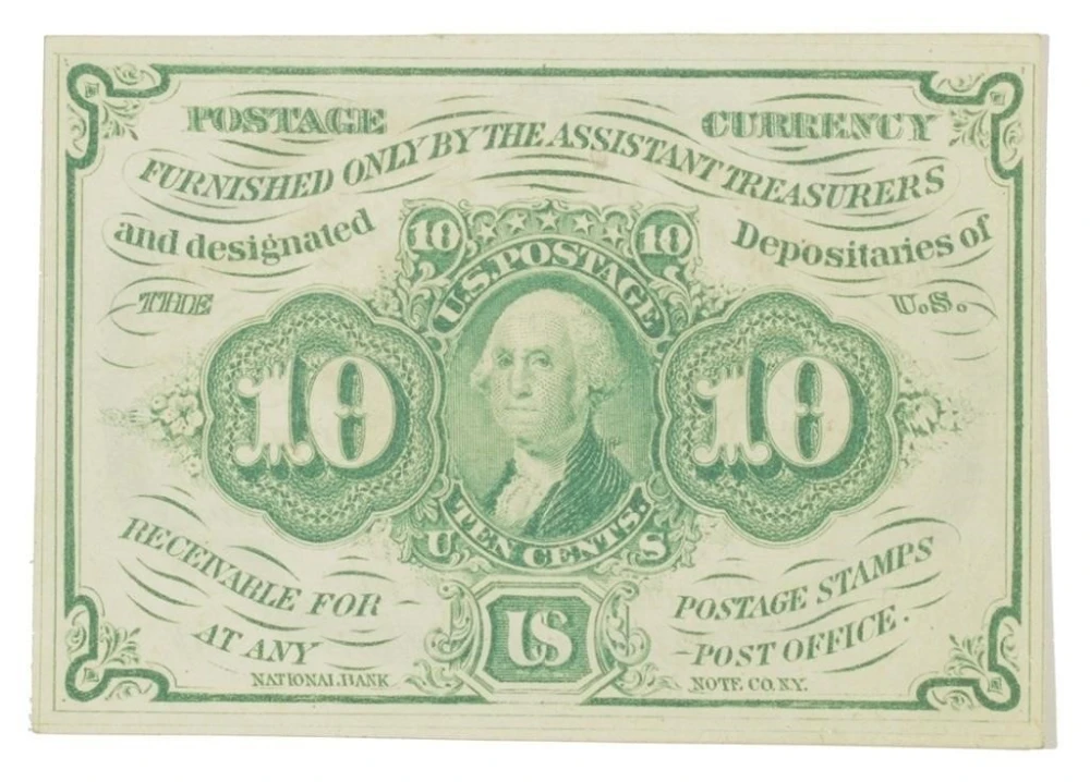Postage Currency. Choice AU Ten-Cents