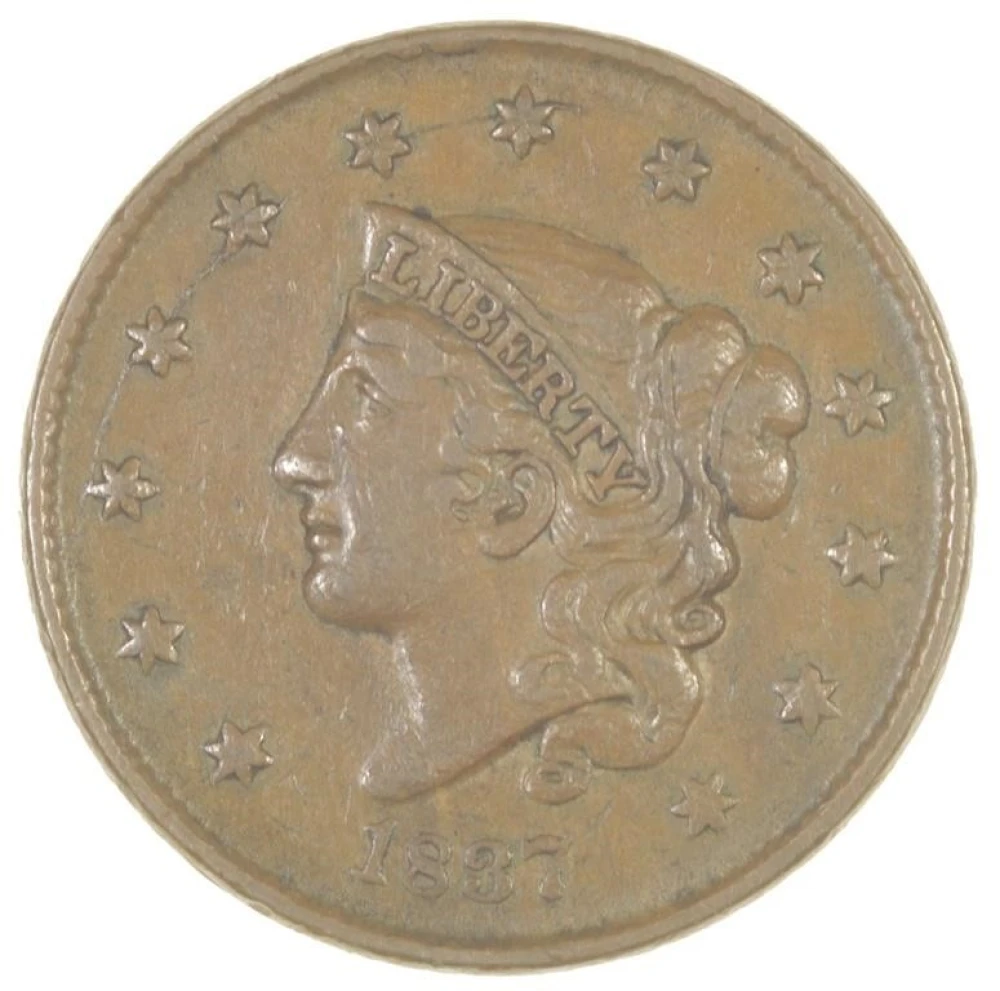 EF 1837 Large Cent