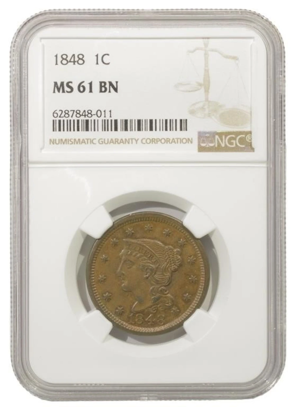 Mint State 1848 Large Cent