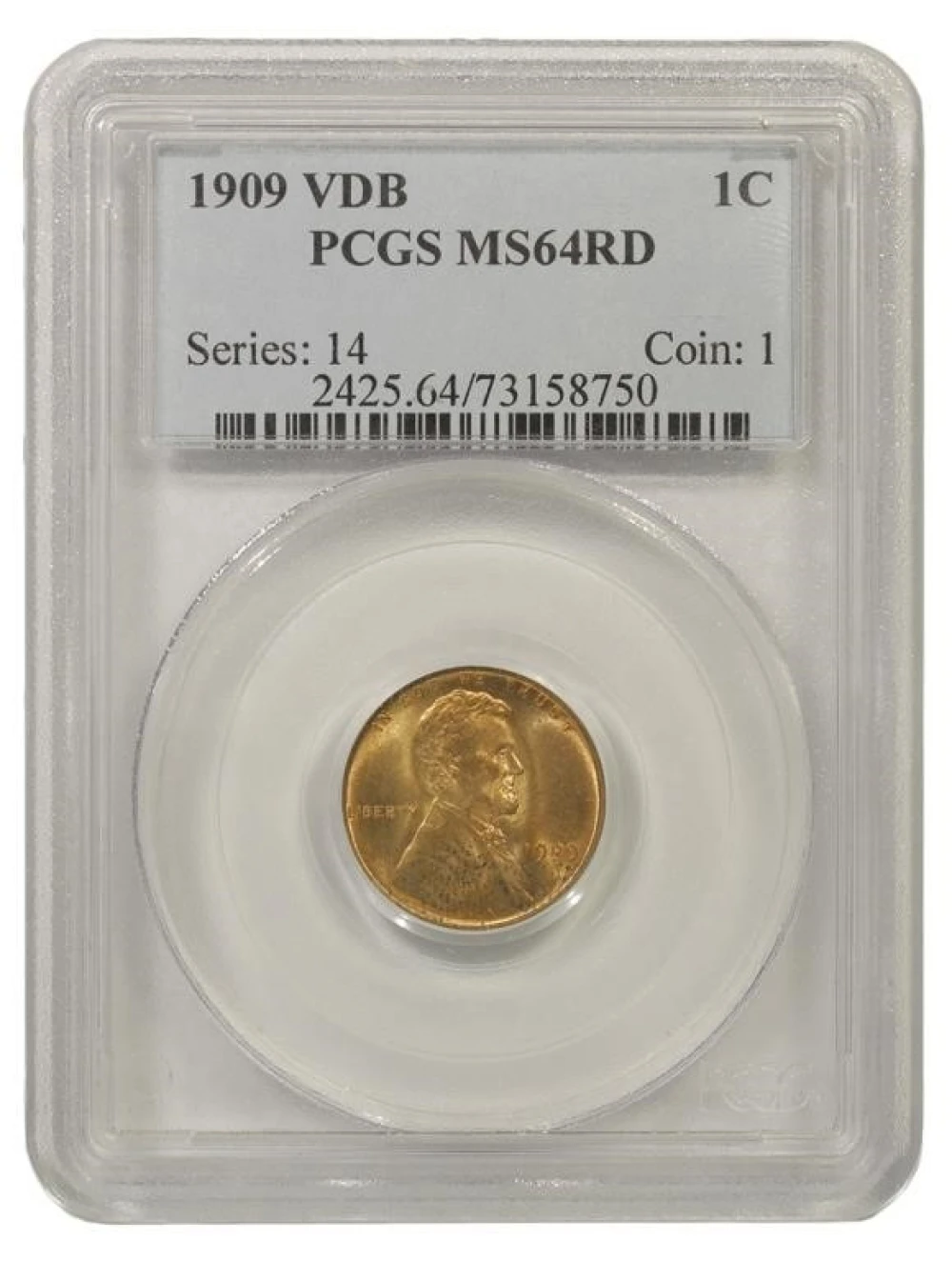 Very Choice RD Unc 1909 V.D.B. Cent