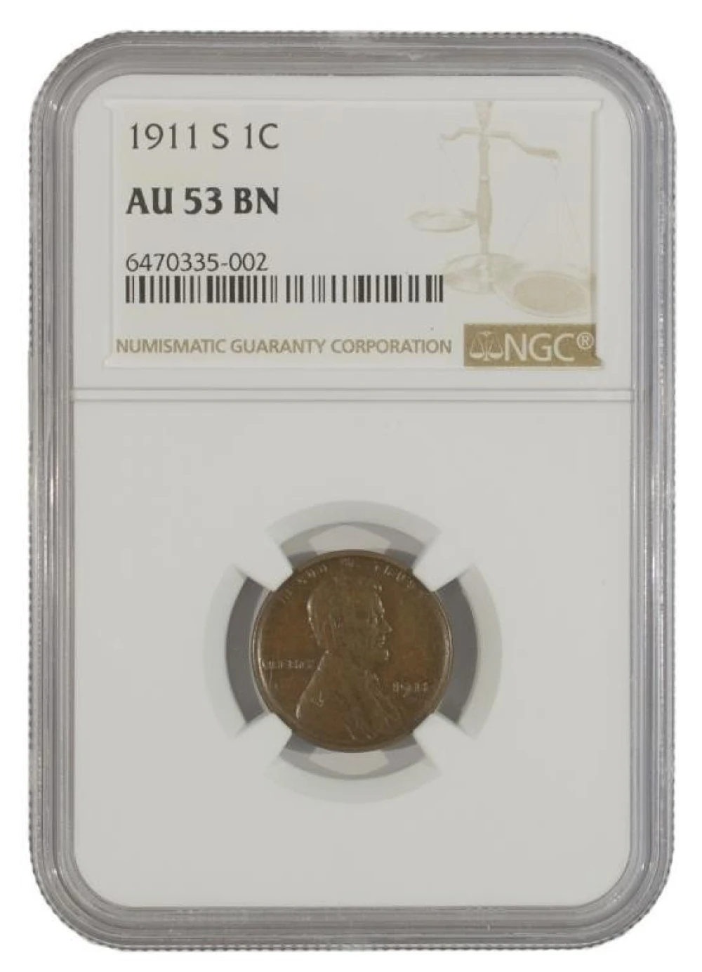 Select AU 1911-S Cent