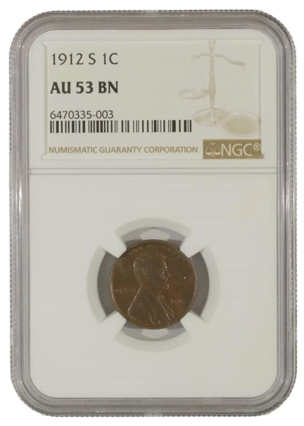 Select AU 1912-S Cent