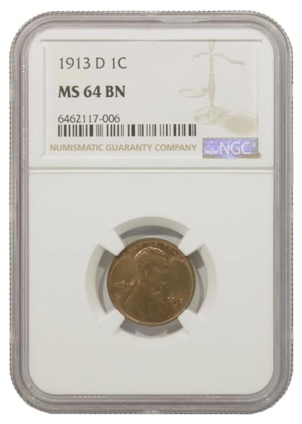 Very Choice BN 1913-D Cent