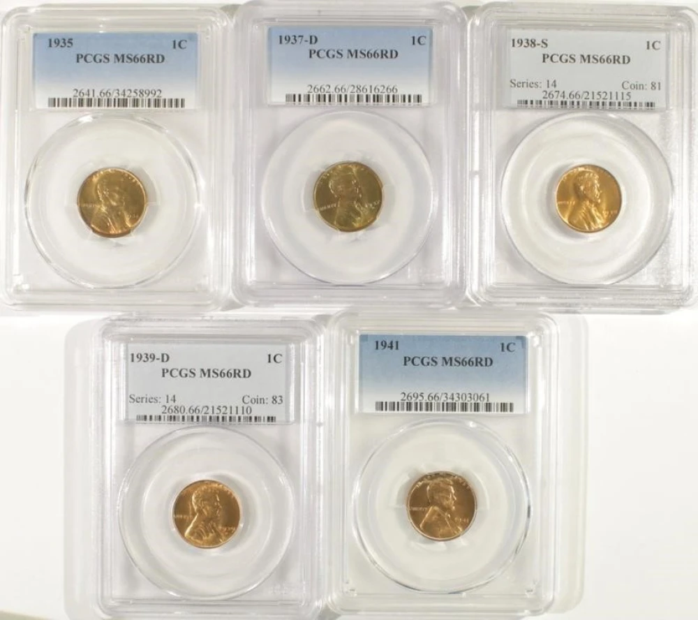 PCGS Certified Gem Red Lincoln Cent Group