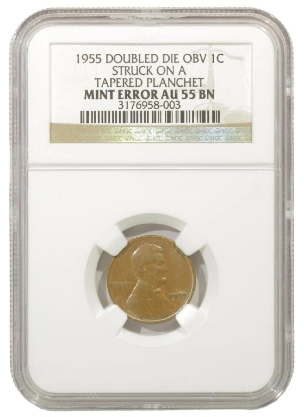 Choice AU 1955 Double Die Lincoln Cent