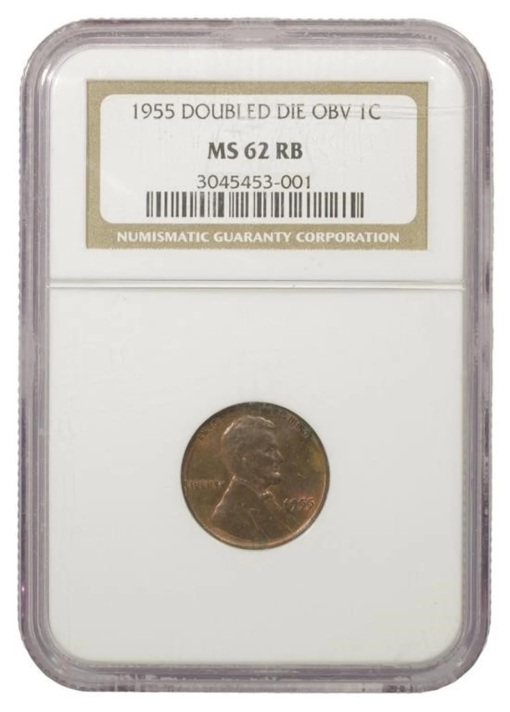Select RB Unc 1955 Doubled Die Obverse Cent
