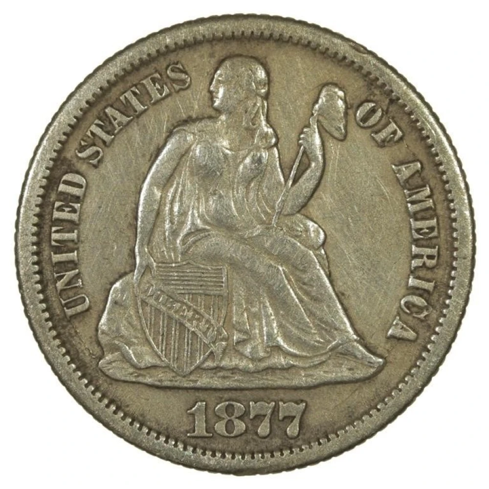 EF 1877-CC Dime