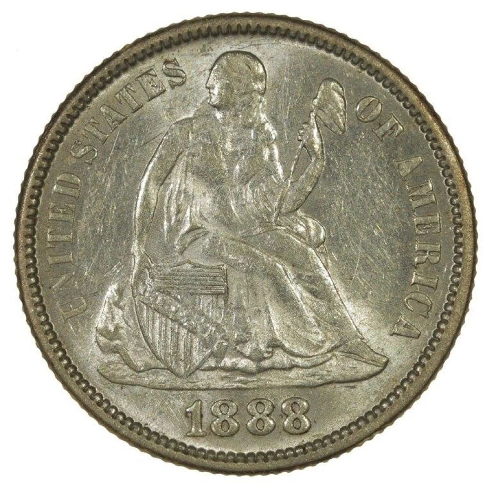 Unc 1886 Dime