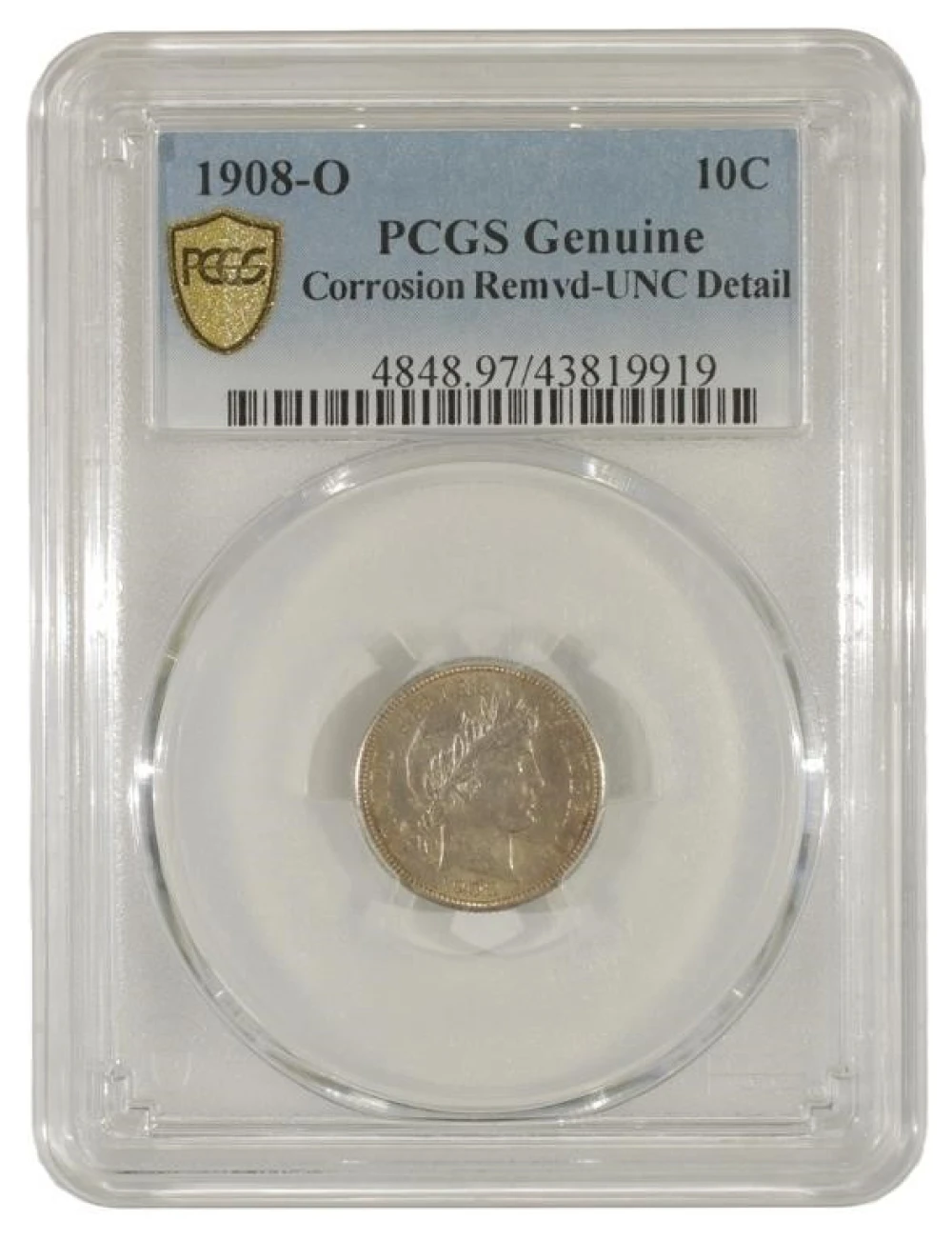 Unc Details 1908-O Dime