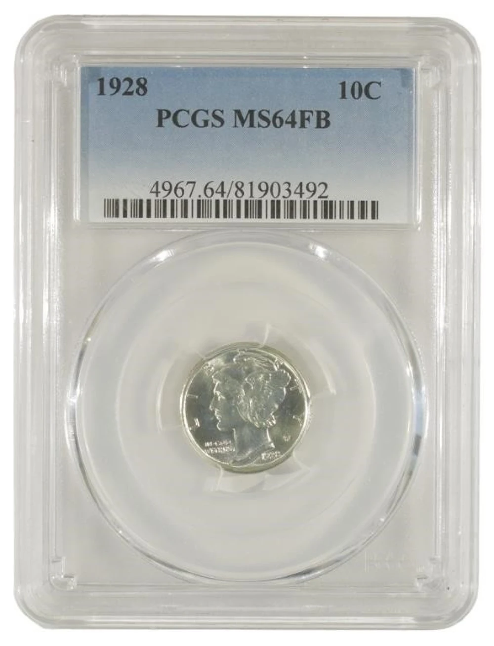 Very Choice FB Unc 1928 Dime