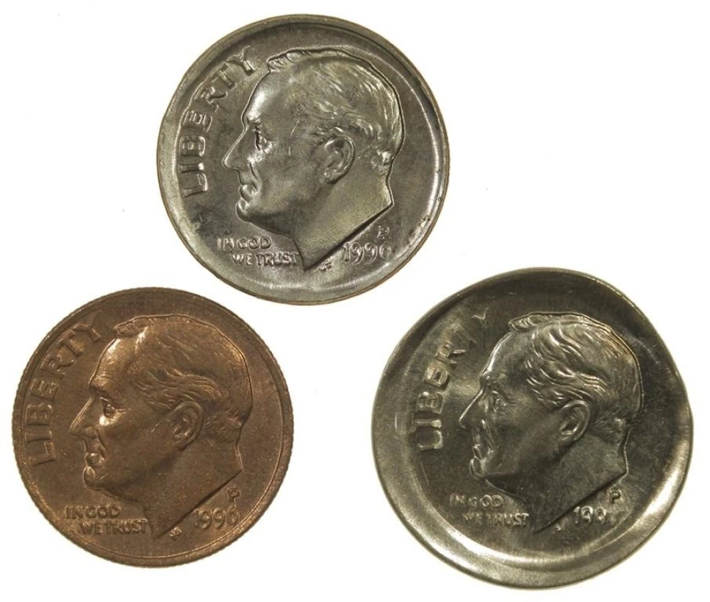 Three Clad Error Roosevelt Dimes