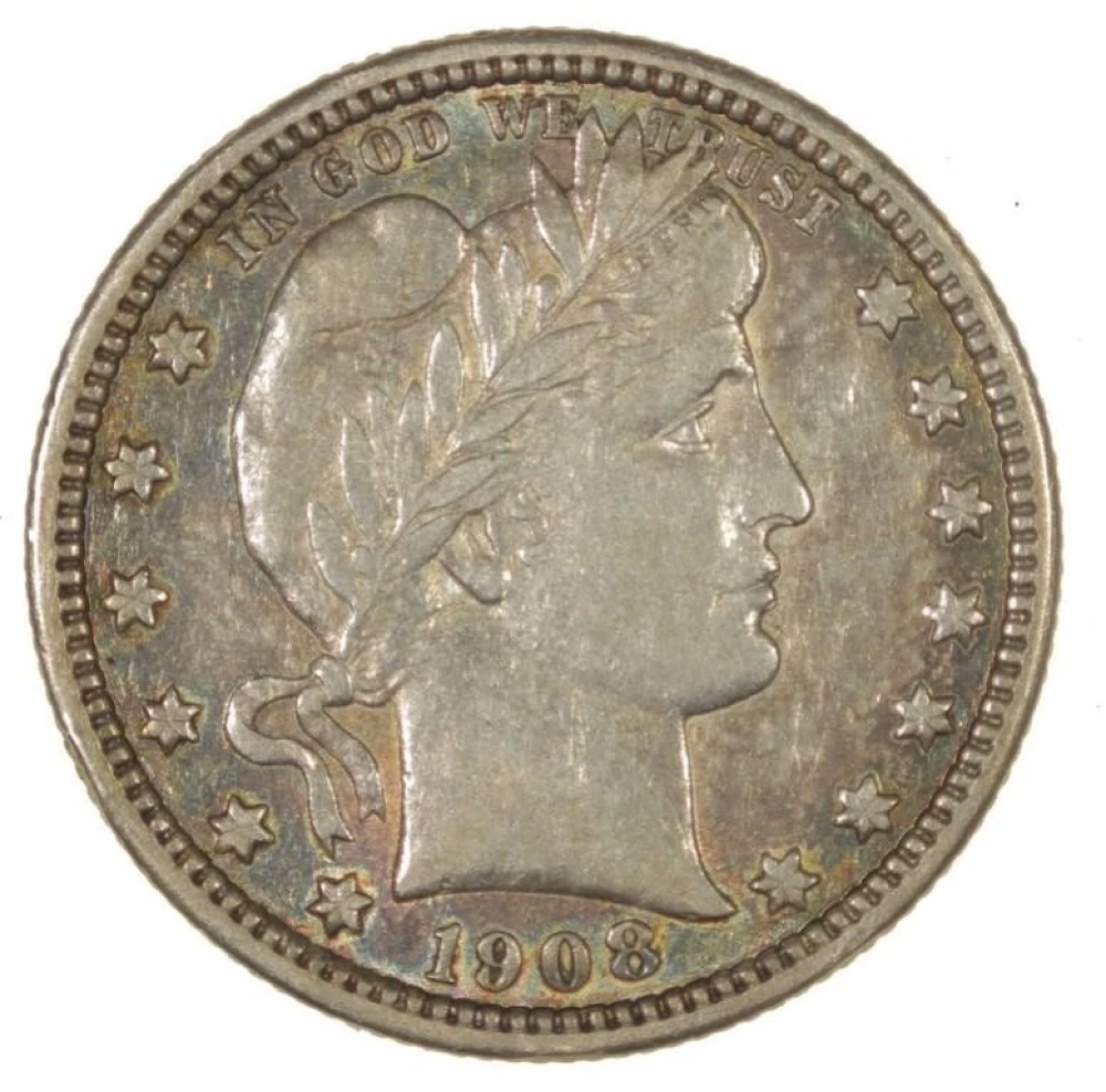 Choice EF 1908-D Quarter