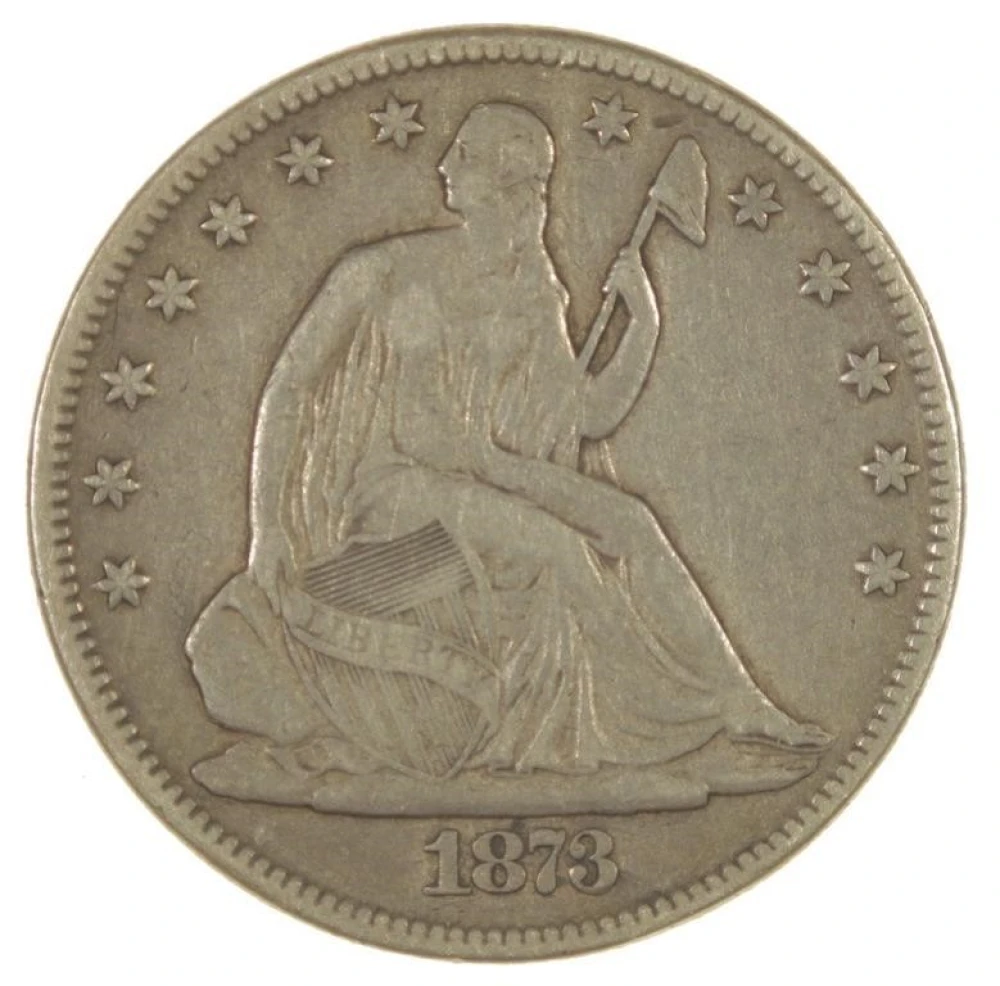 VF 1873 Closed 3 Half Dollar