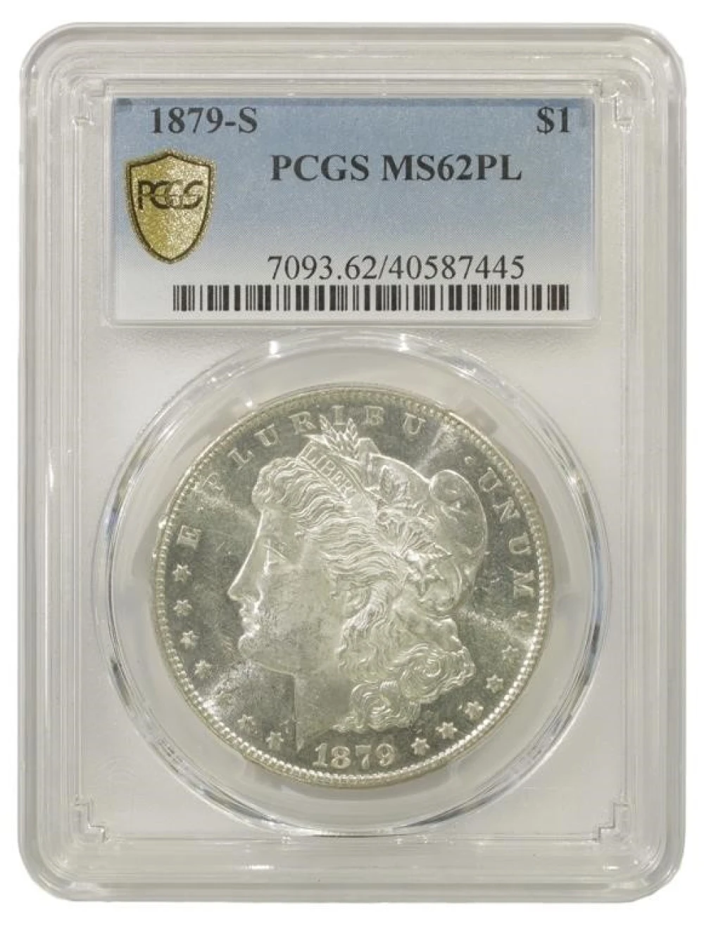 Select PL Unc 1879-S Morgan $1
