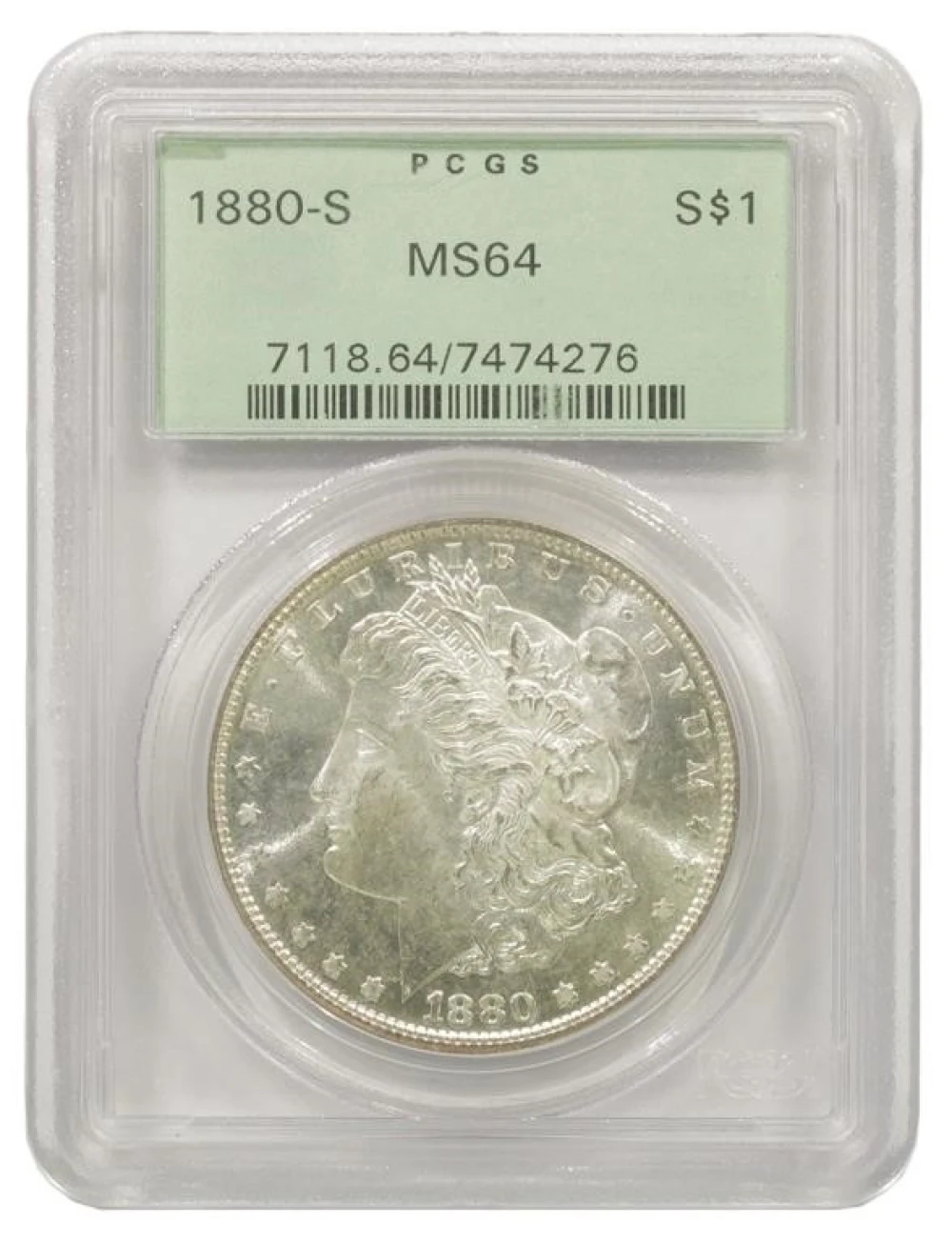 Very Choice Unc 1880-S Morgan Dollar