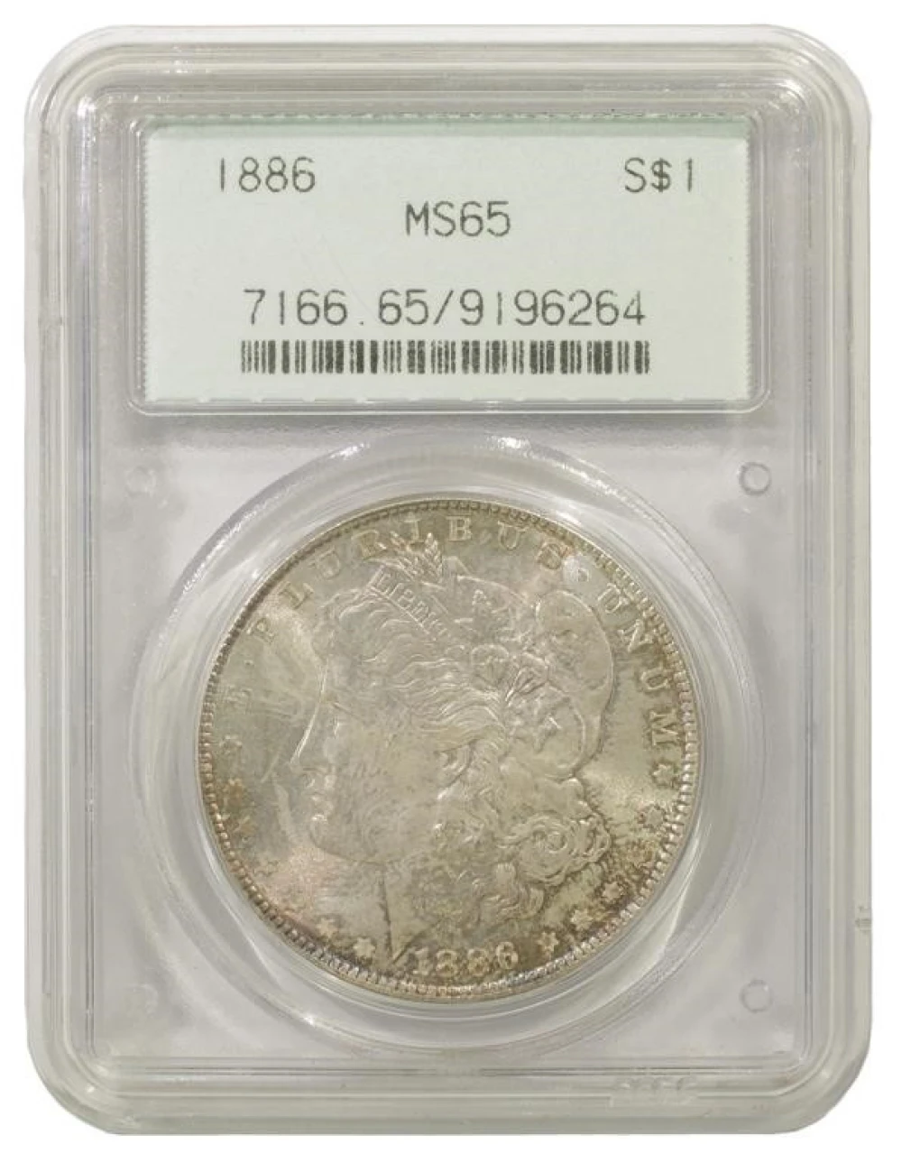 Toned Gem Unc 1886 Morgan Dollar