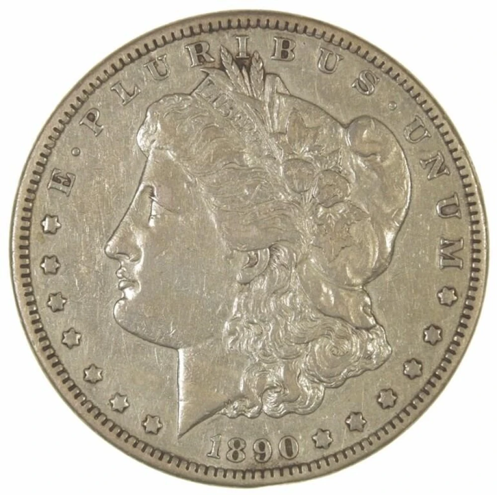 EF 1890-CC Morgan Dollar