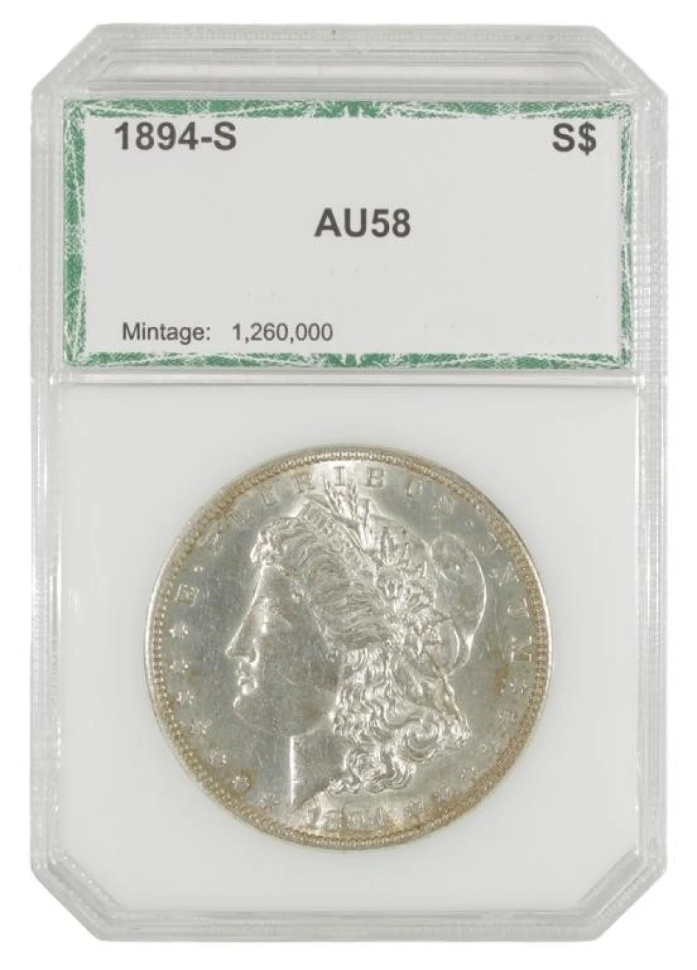 Very Choice AU 1894-S Morgan $1