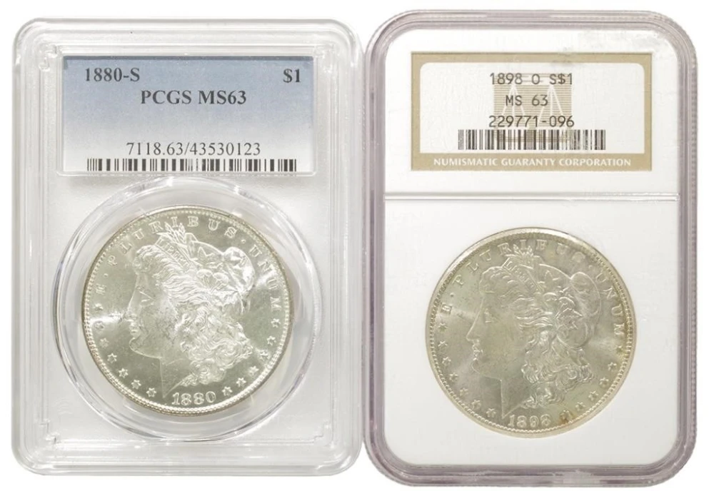 Pair of Choice Unc Branch Mint Morgans