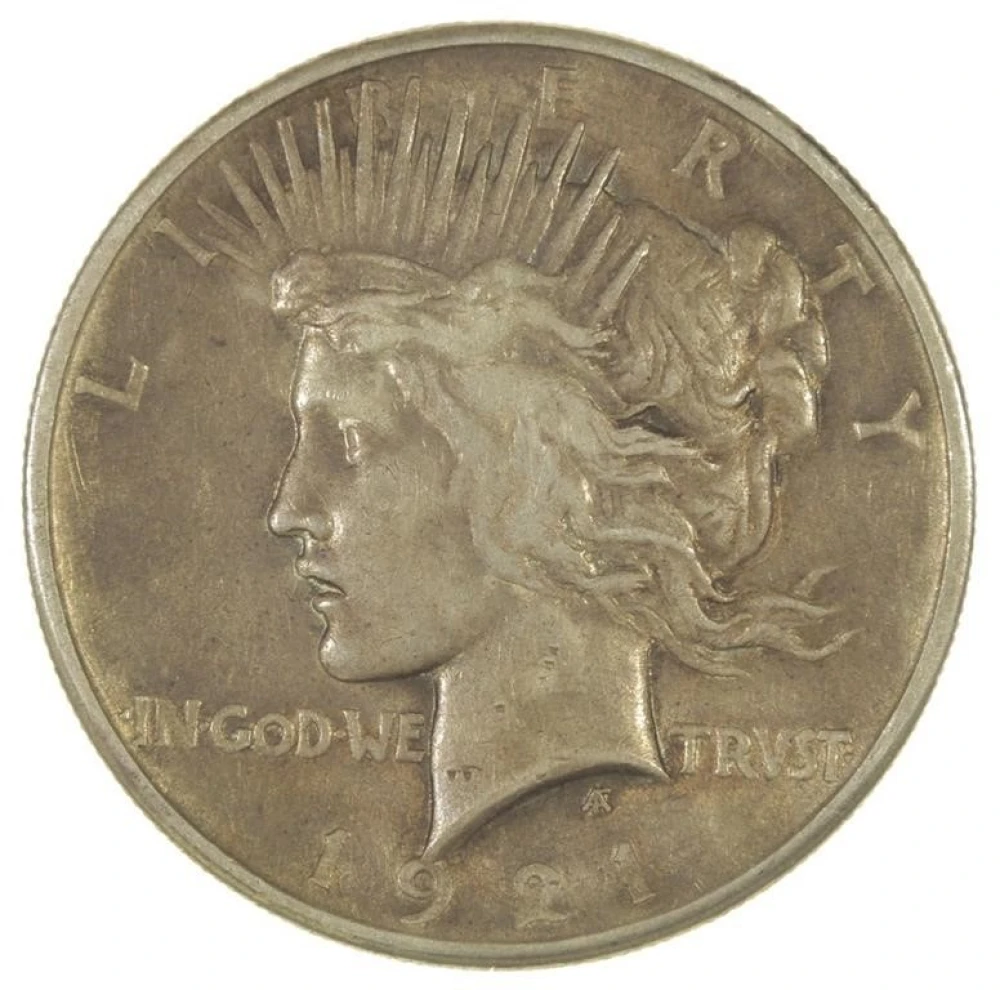 A 2nd EF 1921 Peace Dollar