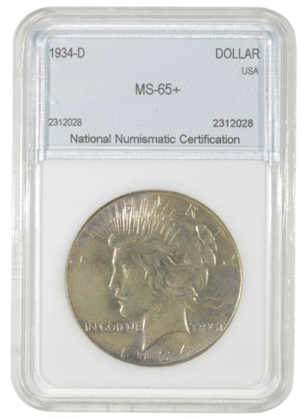 Unc Details 1934-D Peace Dollar