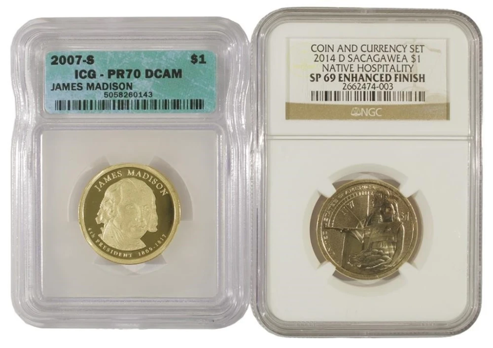 Pair of Proof and Specimen Mini-Dollars