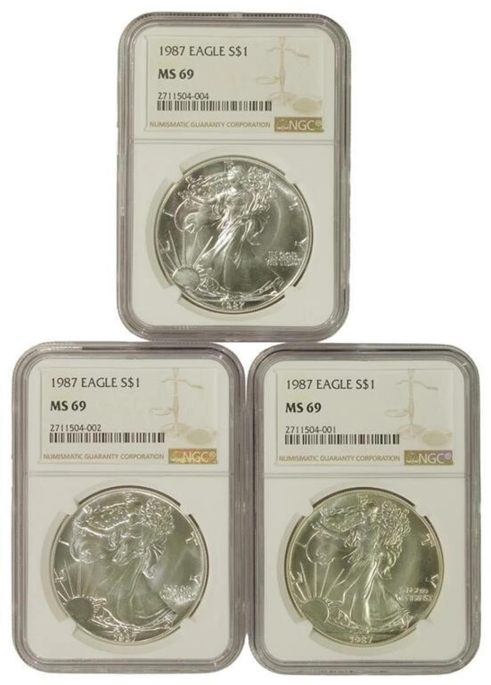 3 More 1987 Silver Eagles