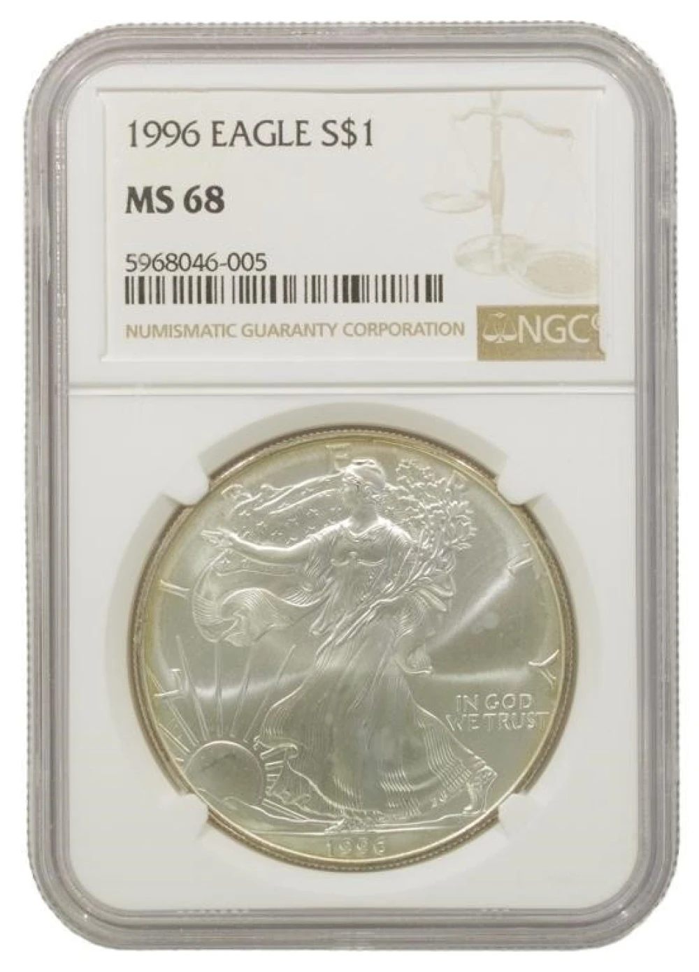 Superb Gem Unc 1996 Silver Eagle $1