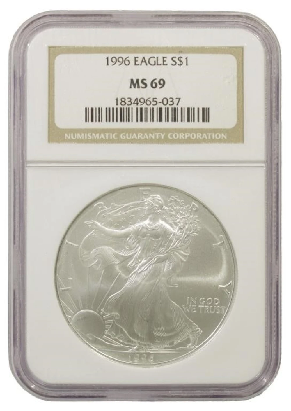 NGC Certified MS-69 1896 Silver Eagle
