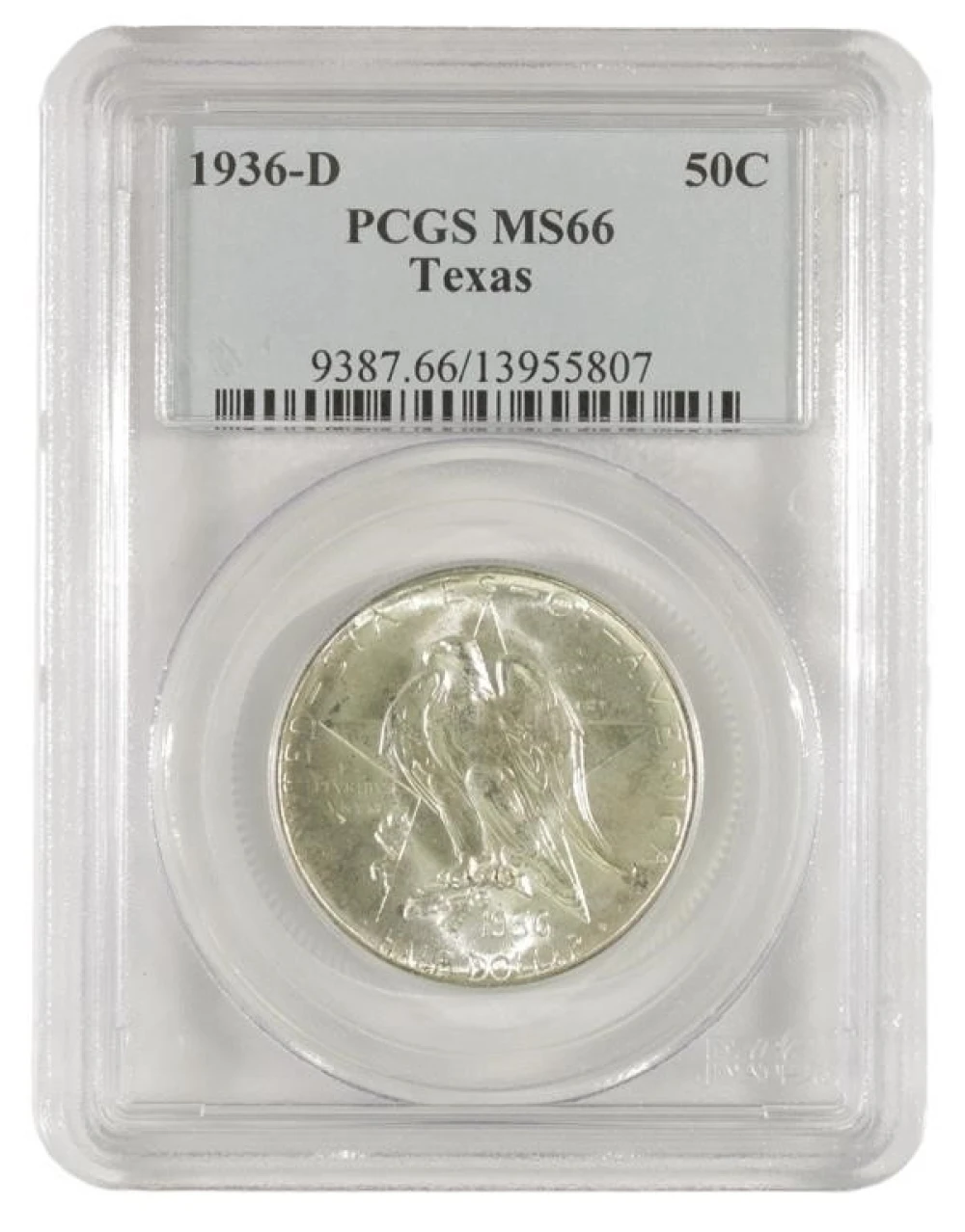 Splendid Gem Unc 1936-D Texas Half Dollar