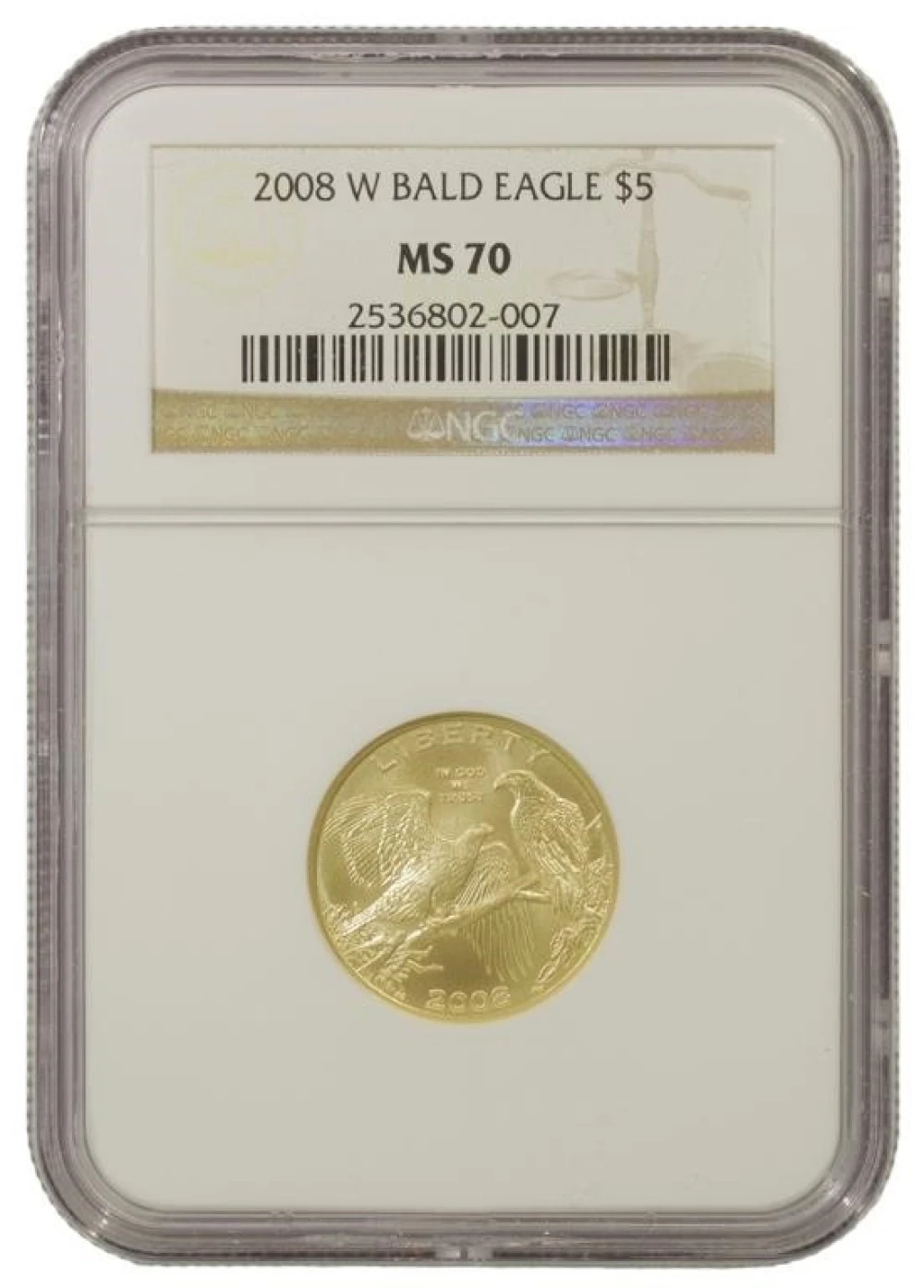 Perfect Gem Unc 2008-W Bald Eagle $5