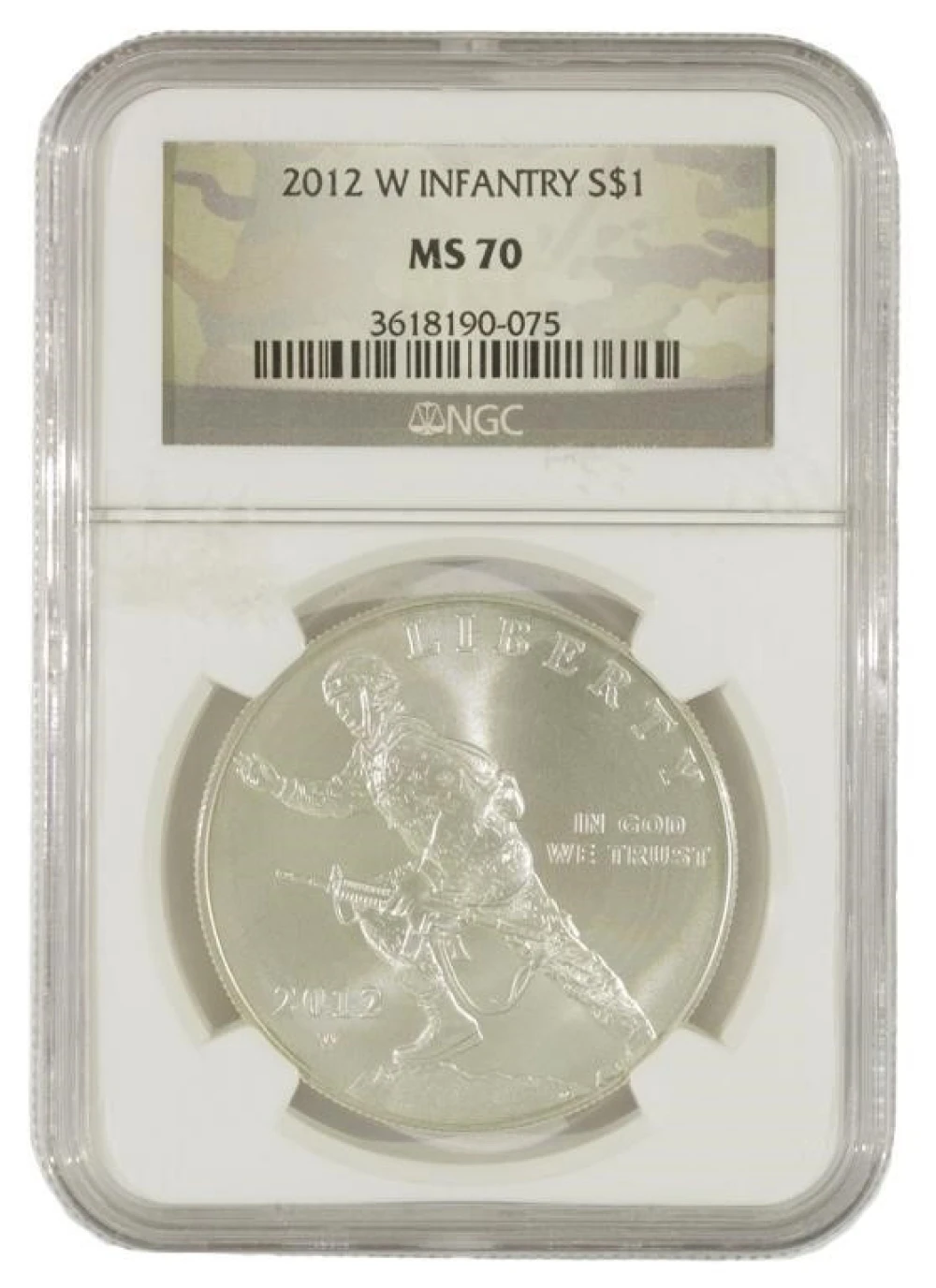 Perfect Gem Unc 2012-W Infantry $1