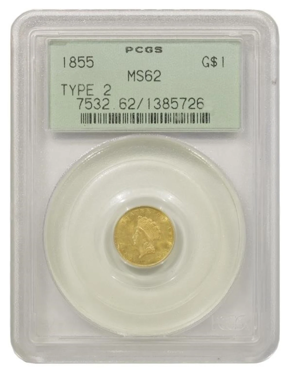Select Unc 1855 Gold $1