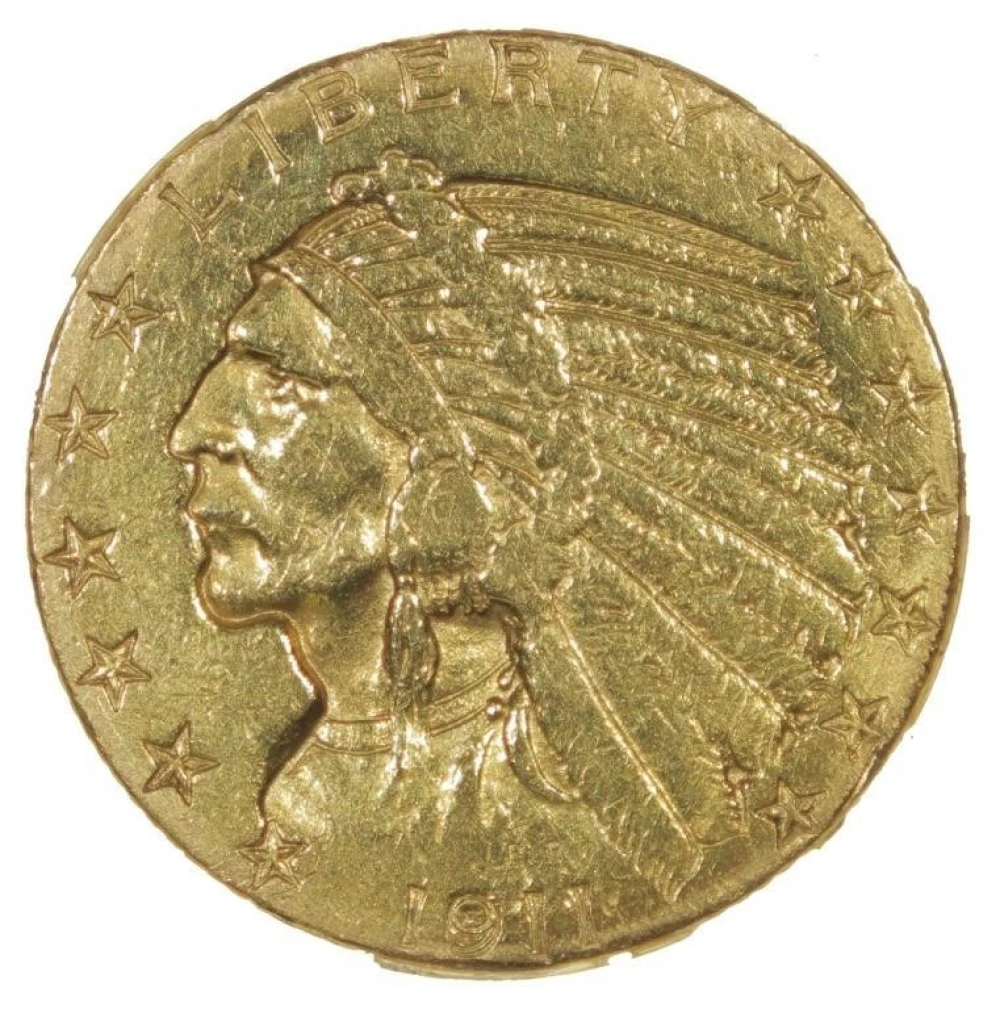 VF Details 1911 Half Eagle