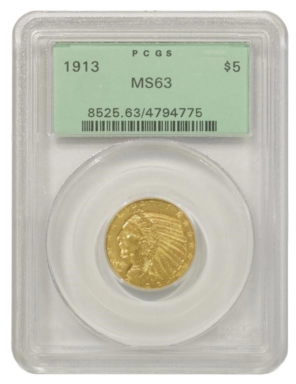 Choice Mint State 1913 Half Eagle